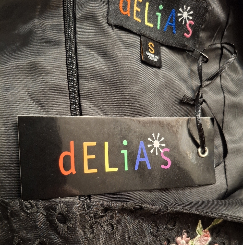 dELiA*s Dolls Kill Black Embroidered Floral Maxi Dress - Picture 5 of 10